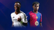 Vinicius Junior (Real Madrid) dan Lamine Yamal (Barcelona)