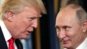 Presiden AS, Donald Trump Bersama Presiden Rusia, Vladimir Putin