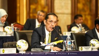 Presiden Federasi Sepak Bola Malaysia (FAM), Datuk Joehari Ayub Saat Kongres Luar Biasa FAM